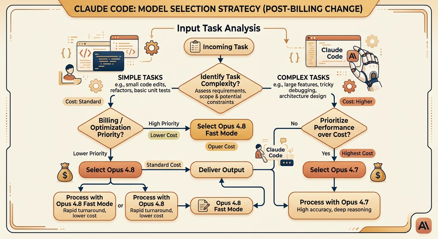 Model selection decision tree for Claude Code cost optimization